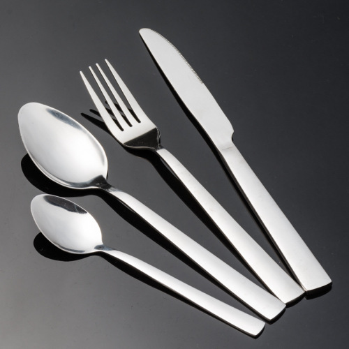tableware light handle steak western food knife， fork and spoon set three-piece set stainless steel thickened knife， fork and spoon four-piece set gift