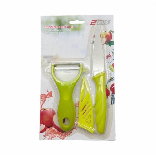 factory in stock set knife paring knife + fruit knife suit household multi-functional stainless steel fruit scraping combination