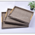 Mild Luxury Retro Color Binaural Leather Texture Tray Candlestick Coffee Cup Dessert Ornament Storage Square Plate