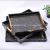Mild Luxury Retro Color Binaural Hand-Held Fireworks Tray Candlestick Coffee Cup Dessert Ornament Storage Square Plate