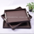 Mild Luxury Retro Color Leather Woven Tray Candlestick Coffee Cup Dessert Ornament Storage Square Plate