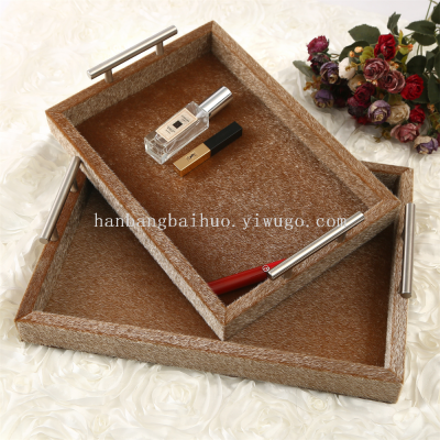 High-End Jewelry Tray Home Decoration Rectangular Hardware Tray Decoration Living Room Creative Decoration