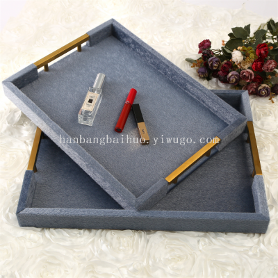 Boutique Jewelry Tray Home Decoration Rectangular Hardware Tray Decoration Living Room Creative Decoration