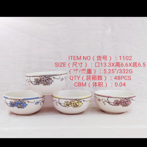 Manufacturer direct Selling Ceramic Creative Personality Trend New Fashion Water Cup Ceramic 5-Inch Bowl Flower Bowl Plate 1102