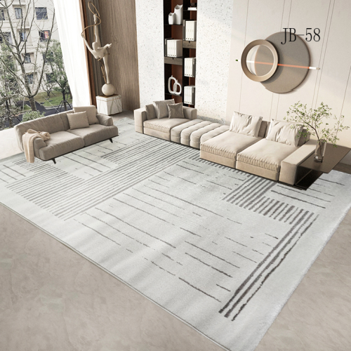 轻奢客厅极简北欧灰色纯色现代简约卧室满铺日式茶几地垫大地毯