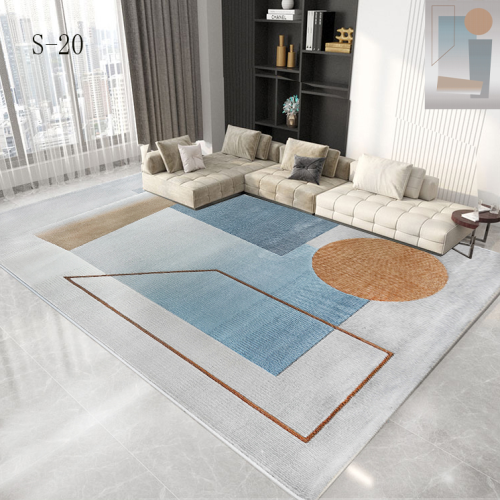 客厅地毯地垫意式茶几毯北欧现代简约家用卧室极简轻奢奶白侘寂风