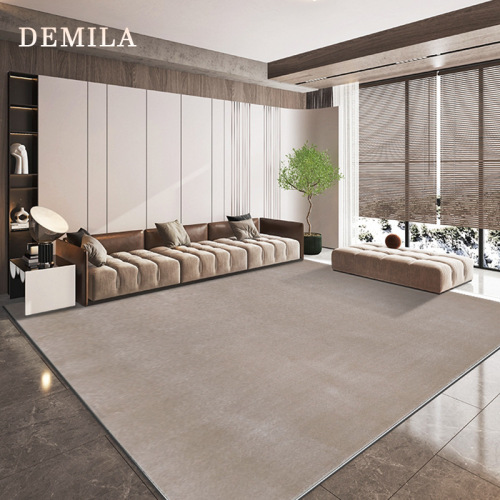 轻奢客厅极简北欧灰色纯色现代简约卧室满铺日式茶几地垫大地毯
