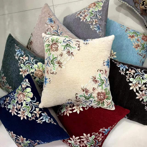 工厂直销中式古典民族风绣花提花靠枕抱枕 居家沙发雪尼尔抱枕