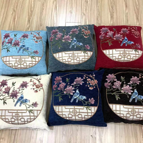 中式经典复古抱枕立体提花家居用品沙发卧室床上靠垫办公室腰枕套