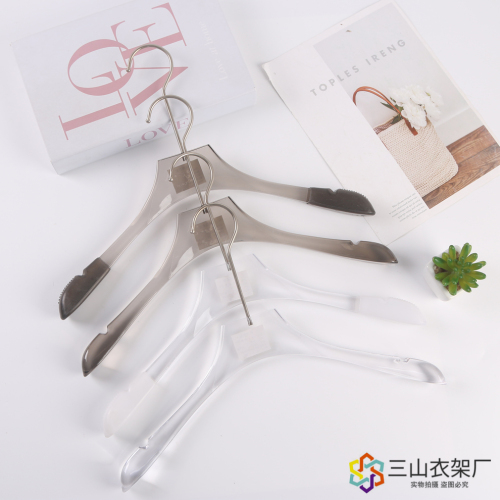无痕宽肩透明衣架服装店衣架批发防滑家用衣挂衣架子衣服撑衣服架