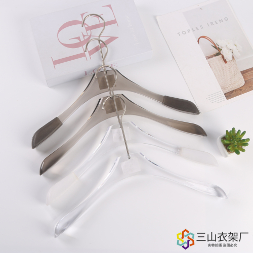防滑无痕透明亚克力质感衣架 水晶轻奢风服装店衣挂衣撑 颜色多样
