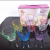 Colorful Raindrop Cup Six-Piece Glass Two-Piece Water Cup Gift Cup Set Meeting Sale Gift