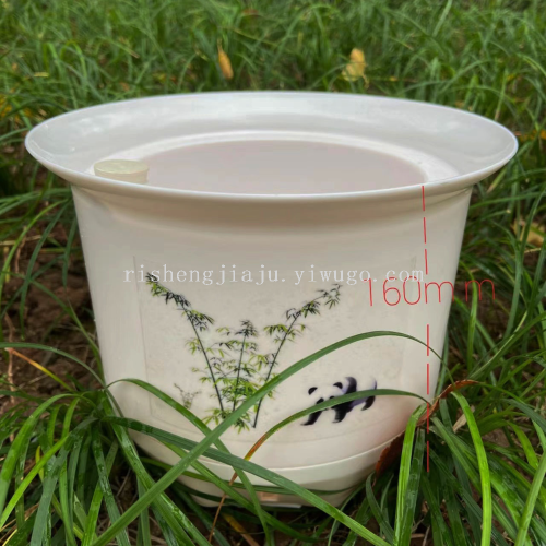 Creative New Lazy Flowerpot Non-Watering Plant Flowerpot Self-Absorbent round Flowerpot Wholesale RS-600343