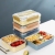 L59-550 Stainless Steel Fast Food Box Portable Square Lunch Box Compartment Sealed Spill-Proof Lunch Box