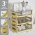 C26-0260-1 Dust-Proof Cup Storage Rack with Drawer Desktop Water Cup Holder Tea Room Glass Cup Holder