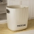 W43-Trash Can without Cover Pet Drop-Resistant Storage Bucket Trash Can Living Room Storage Bucket Light Luxury Large Capacity Storage Bucket