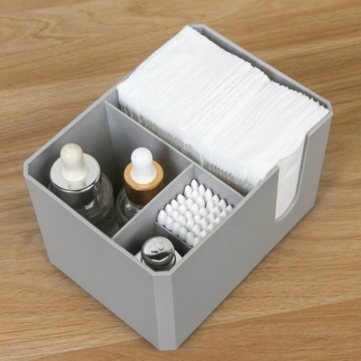 Q35-7513 Cotton Pad Storage Box Cotton Box Desktop Storage Box Multifunctional Cosmetic Storage Portable with Cover