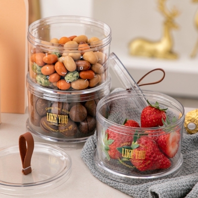 Y24-626.9 Billion US Transparent Sealed Jar Crisper Kitchen Cereals Storage Jar Snack Dried Fruit Storage Tank