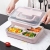 J129-XC-430 Portable Compartment Lunch Box Stainless Steel Student Heat Preservation Office Worker Bento with Lid Lunch Box