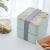 J129-XC-358 Wheat Straw Double-Layer Square Lunch Box Japanese Style Lunch Box with Tableware Lunch Box Microwaveable