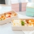 J129-XC-359 Wheat Lunch Box Japanese Style Tableware Double-Layer Lunch Box Sushi Box Fruit Container Office Lunch Box