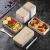 J129-WS-001 Japanese Style Double Layer Lunch Box Plastic Compartment Bento Box Adult Student Microwaveable Lunch Box