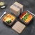 J129-WS-002 Square Double-Layer Wooden Sense Simple Lunch Box Japanese Portable Bento Box Student Lunch Box