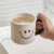 M04-7110 Creative Smiley Face Tooth Cup Simple Style Gargle Cup Household Drop-Resistant Washing Cup Couple Toothbrush Cup Set