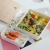 J129-WS-012 Single-Layer Square Plastic Lunch Box Compartment with Tableware Microwaveable Lunch Box Lunch Box