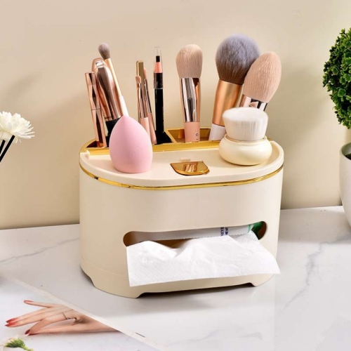 multifunctional compartment napkin box dustproof wide mouth paper extraction box bathroom living room storage box