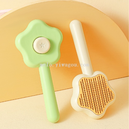 pet comb， stainless-steel needle pet cleaning needle comb， dog hair removal brush， hair comb， self-cleaning comb