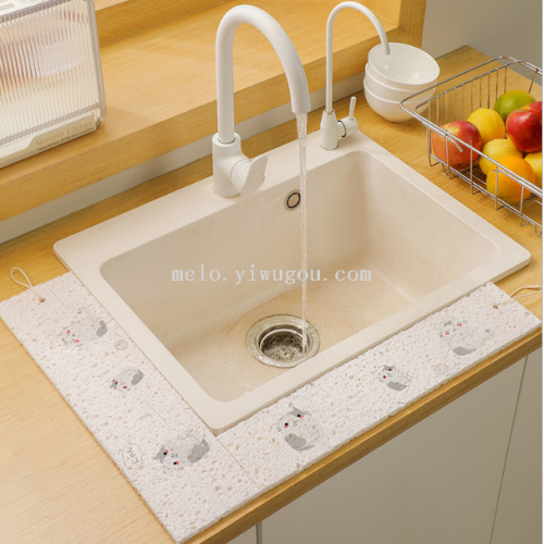 kitchen sink table mat hydrophilic pad， sink water absorption sponge bar （827）