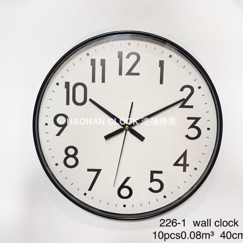 Modern Creative Simple Wall Clock Living Room Bedroom Fashion Noiseless Clock round Number Quartz Clock 40cm