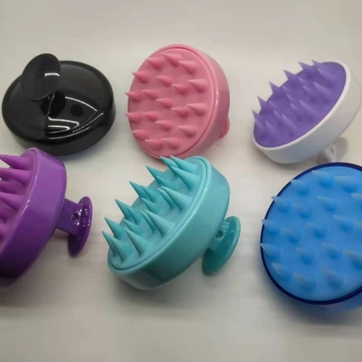 Manufacturer Double-sided bath brush baby sensory training tactile brush Silicone massage shampoo brush soft hair bath brush
