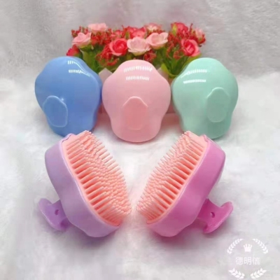 Manufacturer silicone bath brush baby sensory training tactile brush Silicone massage shampoo brush soft hair bath bath brush