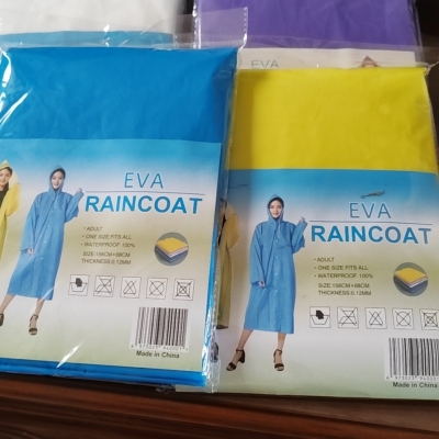 Manufacturer's raincoat, material EVA, 150 pieces per piece