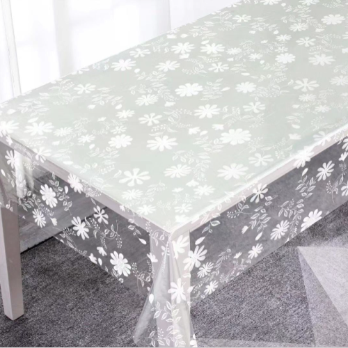 PVC桌布防水防油透明桌垫台布免洗茶几布水晶板盖布 印花餐桌布