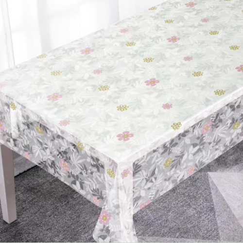 PVC桌布防水防油透明桌垫台布免洗茶几布水晶板盖布 印花餐桌布