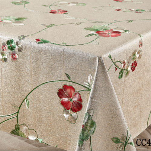 Golden of European Style PVC Tablecloth Living Room Coffee Table Tablecloth Oil-Proof Waterproof Hotel Tablecloth Wholesale Factory Direct Supply