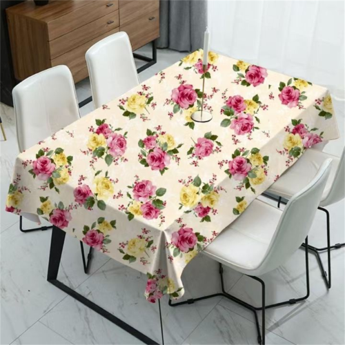 Tablecloth Rectangular Disposable PVC Coffee Table Cloth Long Table Student Desk Table Cloth Factory Wholesale