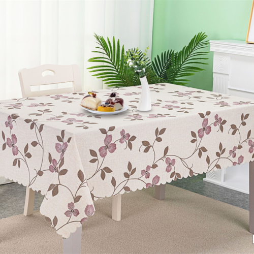 Dining Table Cloth Waterproof Heat Proof and Oil-Proof Disposable PVC Plastic Tablecloth Rectangular Coffee Table Dining Room Desk