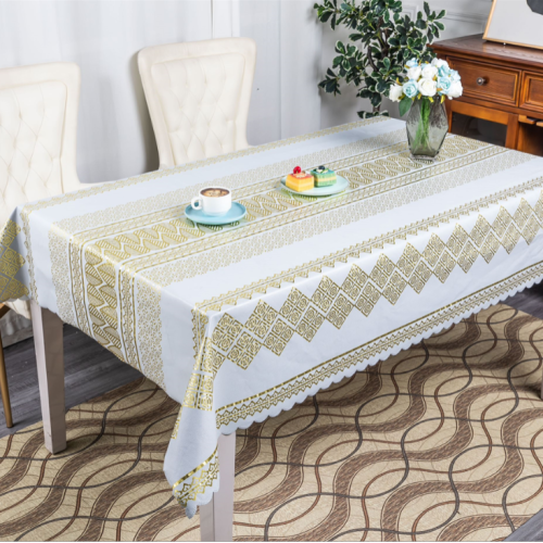 Dining Table Cloth Waterproof Heat Proof and Oil-Proof Disposable PVC Plastic Tablecloth Rectangular Coffee Table Dining Room Desk
