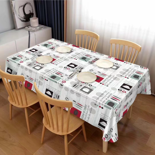 北欧PVC桌布布艺防水防油免洗长方形餐桌布台布茶几布ins