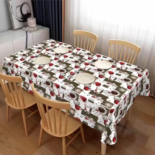 北欧PVC桌布布艺防水防油免洗长方形餐桌布台布茶几布ins