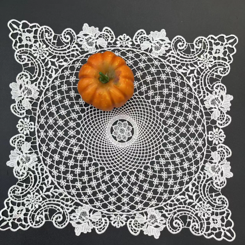 蕾丝美式镂空布艺餐桌垫盘垫方形碗垫花瓶饰品垫咖啡杯垫简约北欧