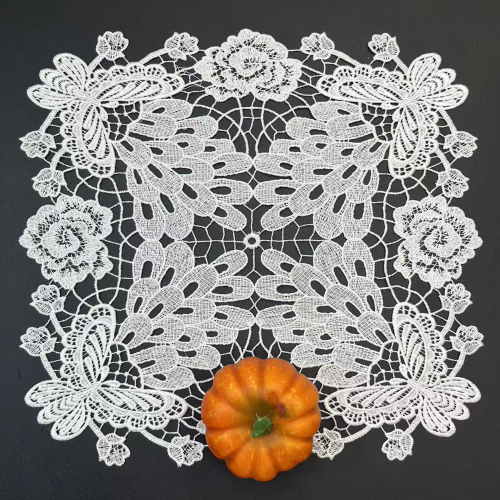 蕾丝美式镂空布艺餐桌垫盘垫方形碗垫花瓶饰品垫咖啡杯垫简约北欧