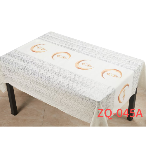 穆斯林桌布节日星星月亮桌布PVC宴会装饰餐桌布防水防油台布批发