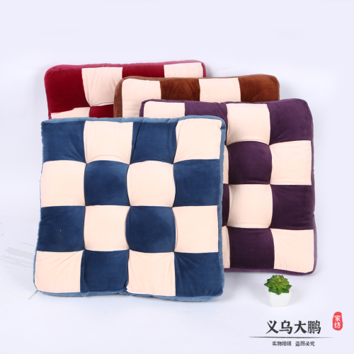 european and american popular plaid thickened three-dimensional cushion two-color sofa bay window tatami thermal cushion factory direct sales
