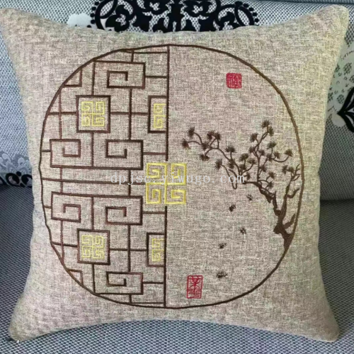 Chinese Style Home Pillowcase Single Pillow Cushion Car Sofa Office Nap Pillow