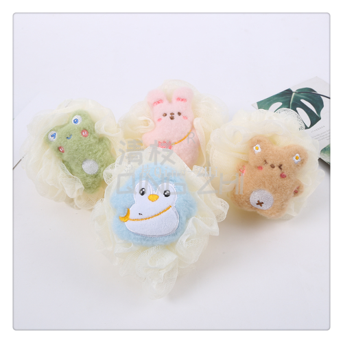 [clear branches] bath ball cute cartoon doll bath ball mesh sponge clean skin factory direct sales quality assurance